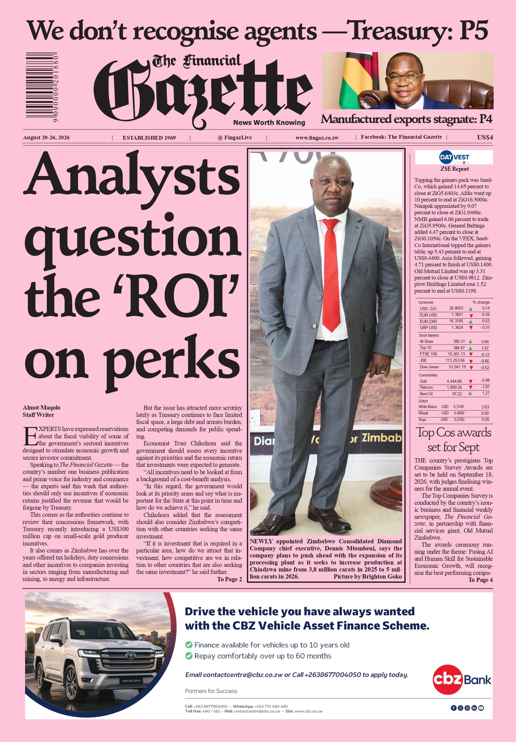 Thursday 20 August 2026